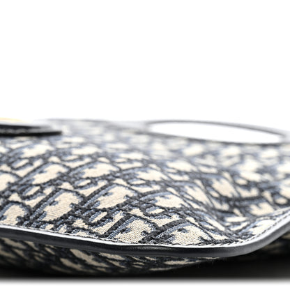 Christian Dior Oblique Fold Over Clutch Blue 10 of 10