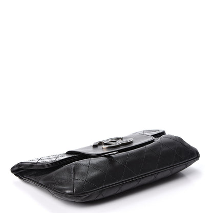 Chanel Lambskin Diamond Stitch Convertible Clutch Black 3 of 8