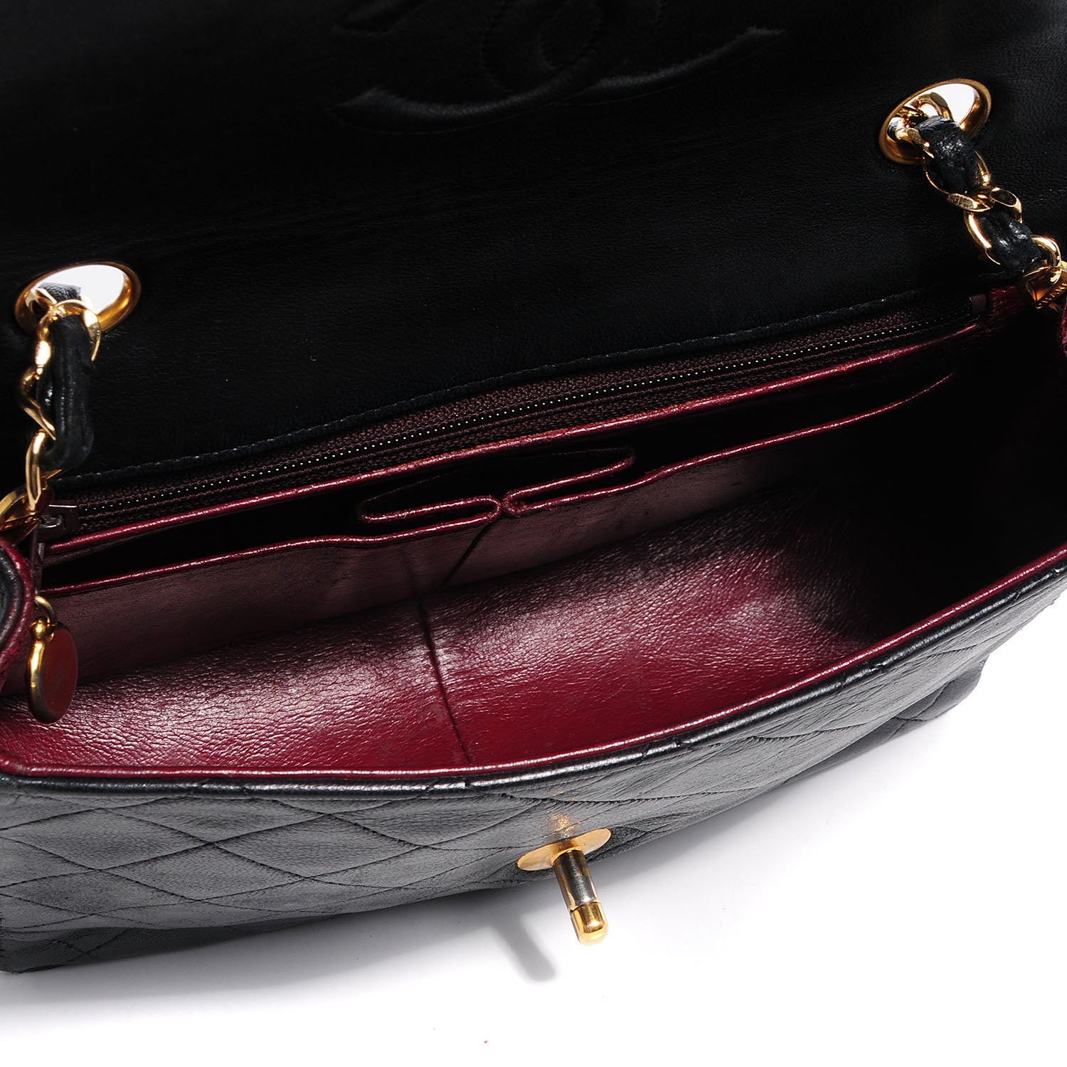 Chanel Lambskin Quilted Mini Square Flap Black 5 of 8