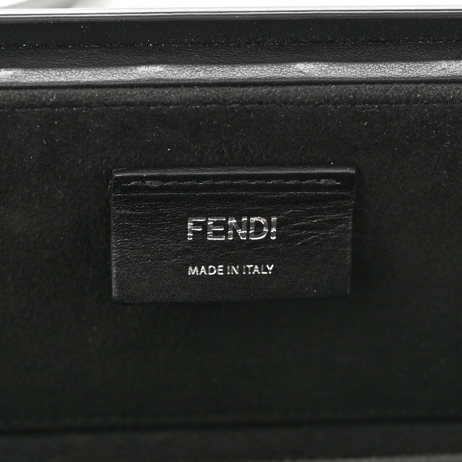 Fendi Vitello Grace Light Logo Horizontal Box Crossbody Bag Black 6 of 11