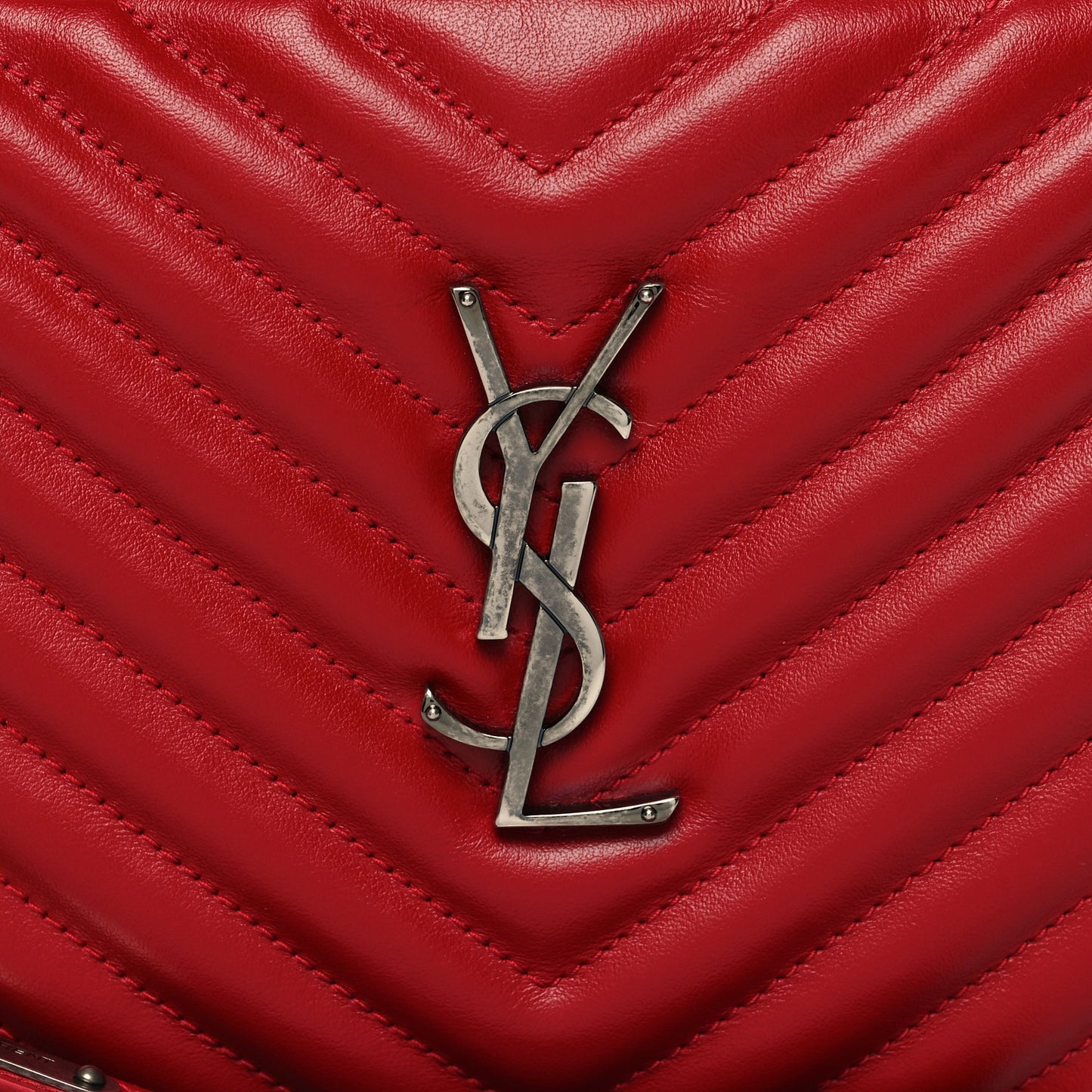 Calfskin Matelasse Monogram Lou Camera Bag Red