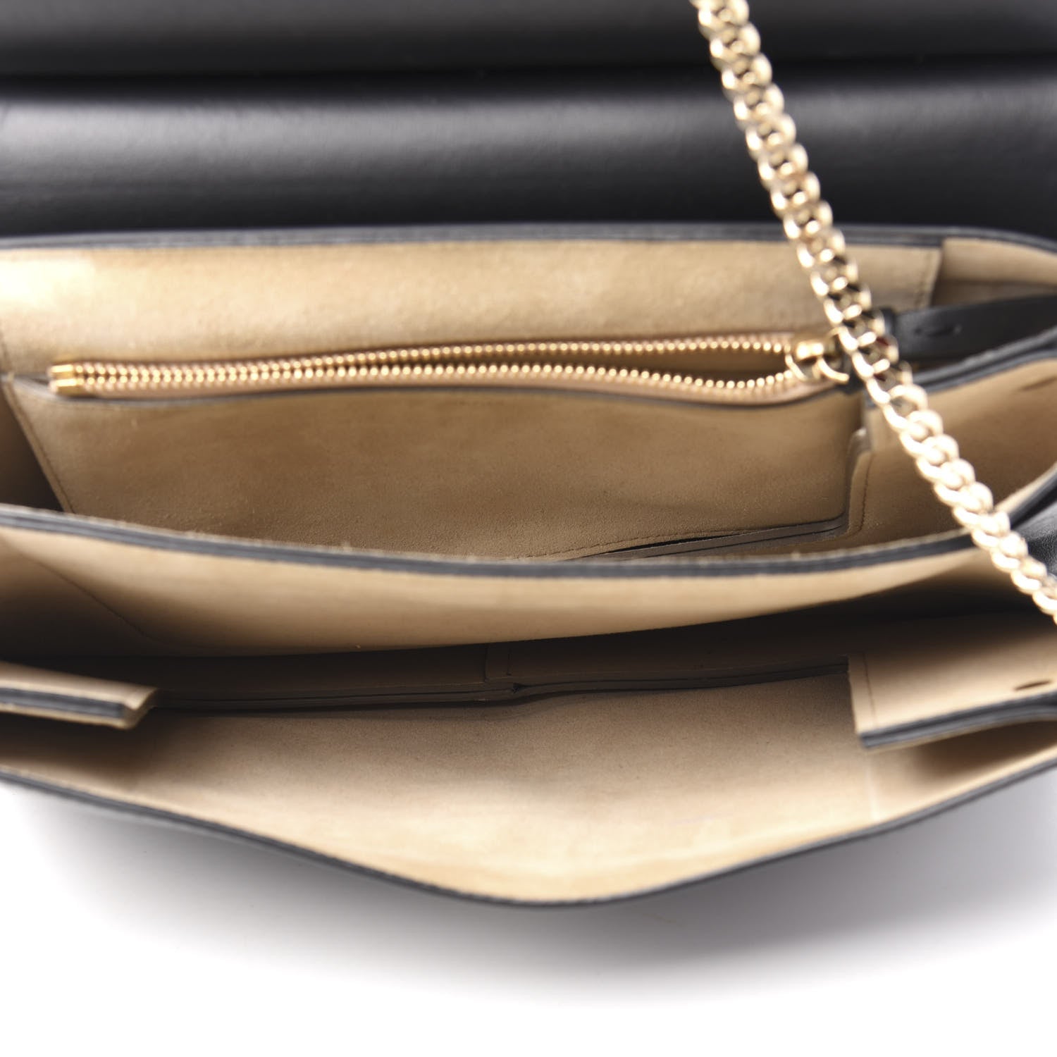 Chloe Suede Calfskin Medium Faye Shoulder Bag Black 5 of 9