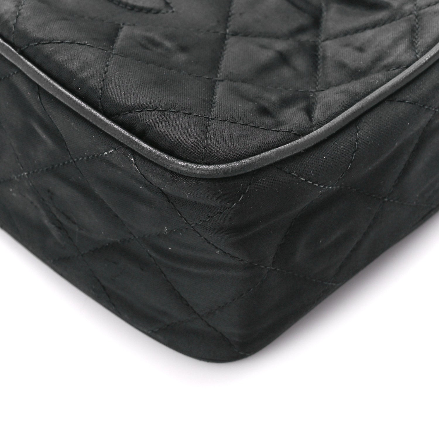 Chanel Satin Quilted Tassel Camera Case Black 12 of 12