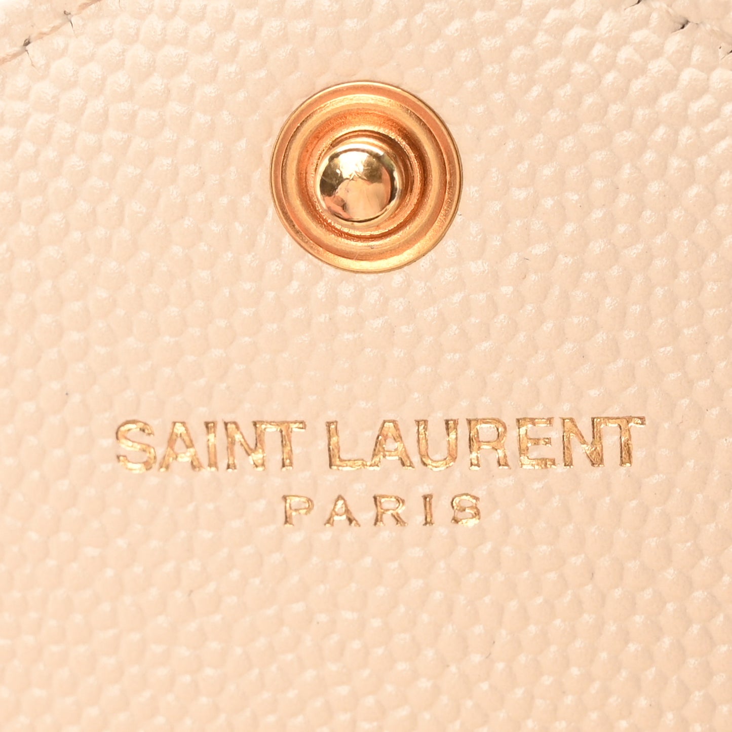 Grain De Poudre Matelasse Chevron Monogram Chain Wallet Crema Soft