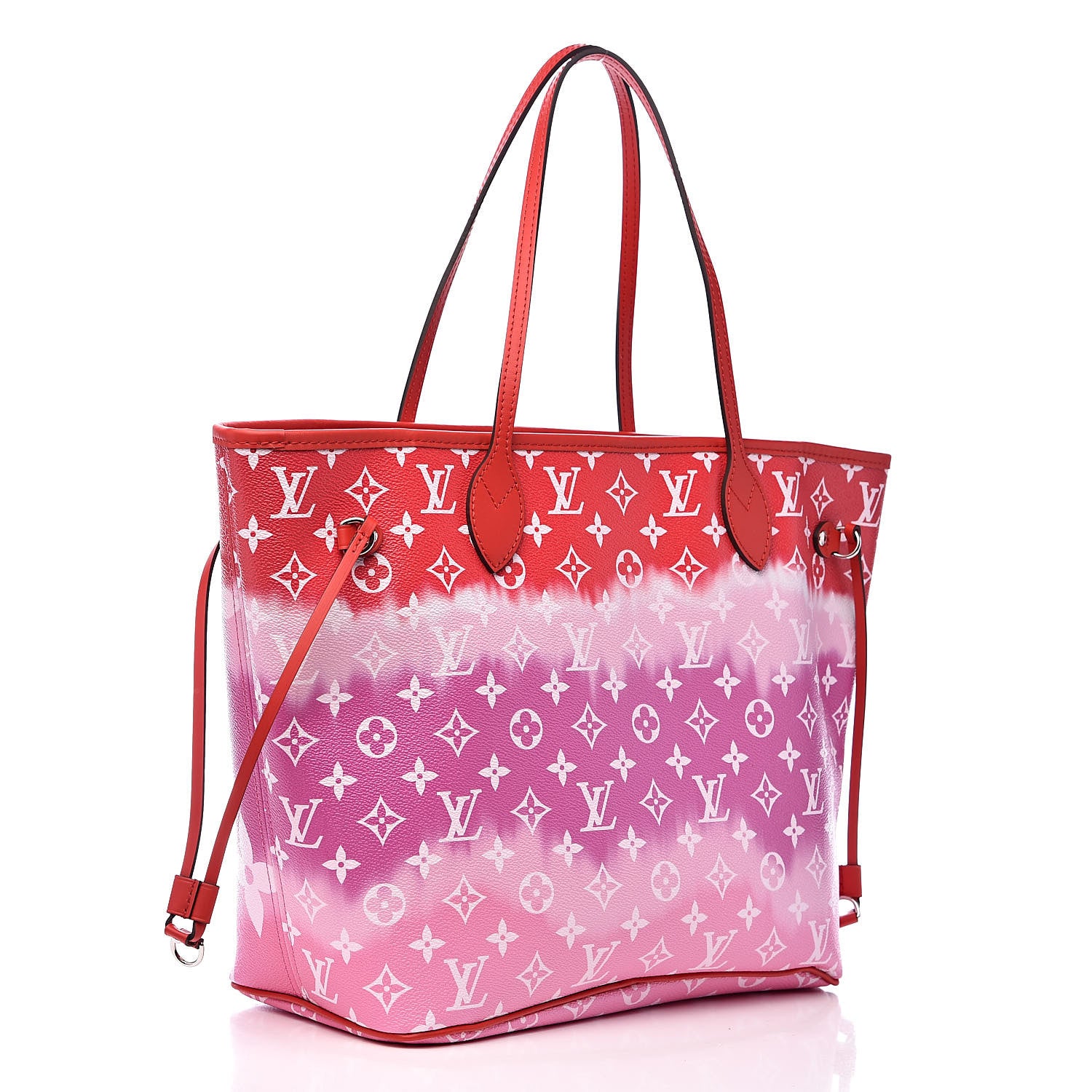 Louis Vuitton Monogram Escale Neverfull MM Rouge 3 of 9