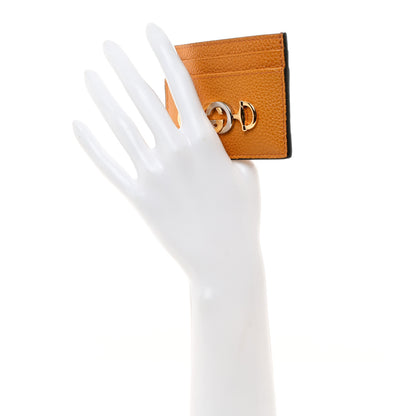 Gucci Grainy Calfskin Zumi Card Holder Sun Oil 2 of 7
