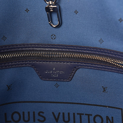 Louis Vuitton Monogram Escale Neverfull MM Blue 6 of 10