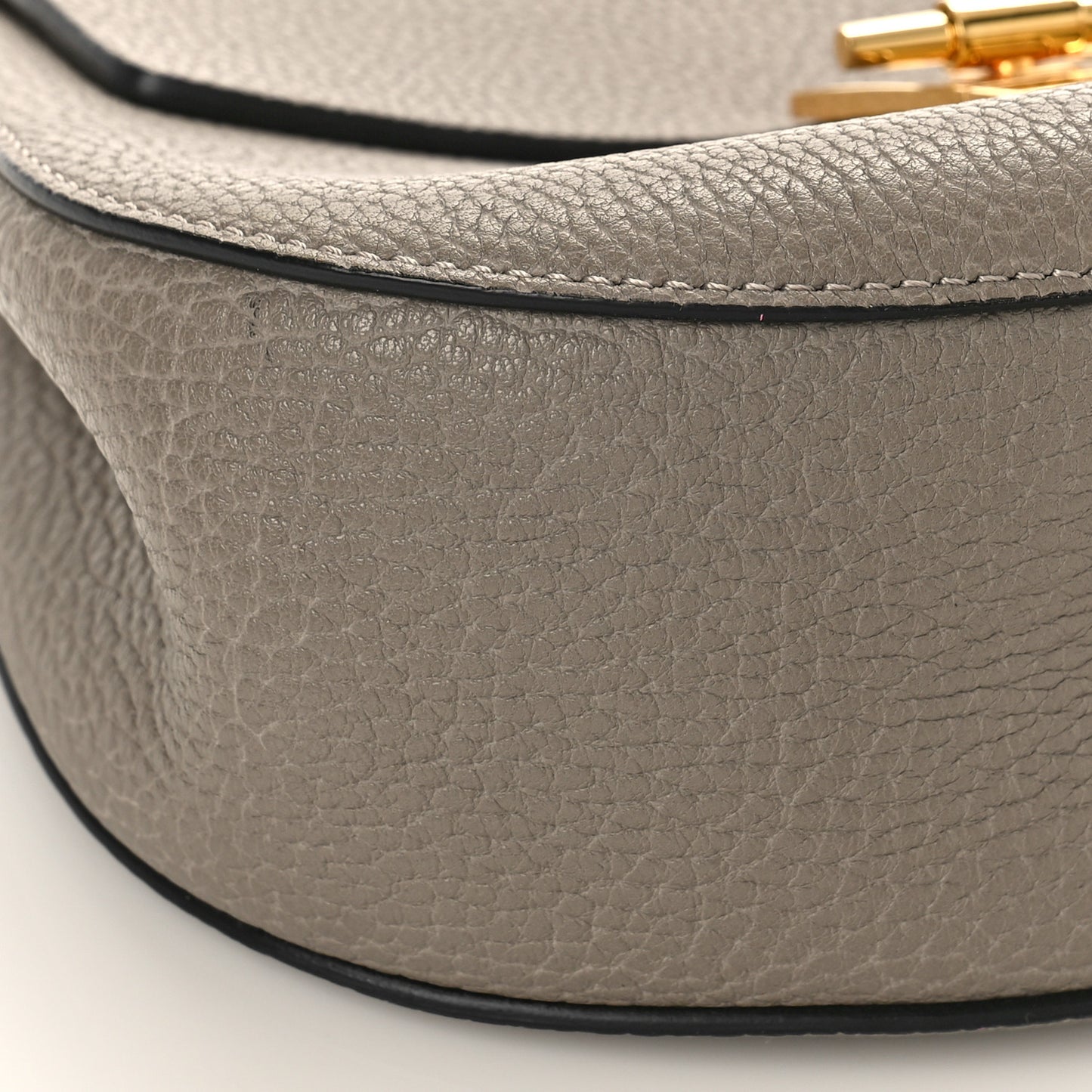 Grained Lambskin Drew Shoulder Bag Motty Grey