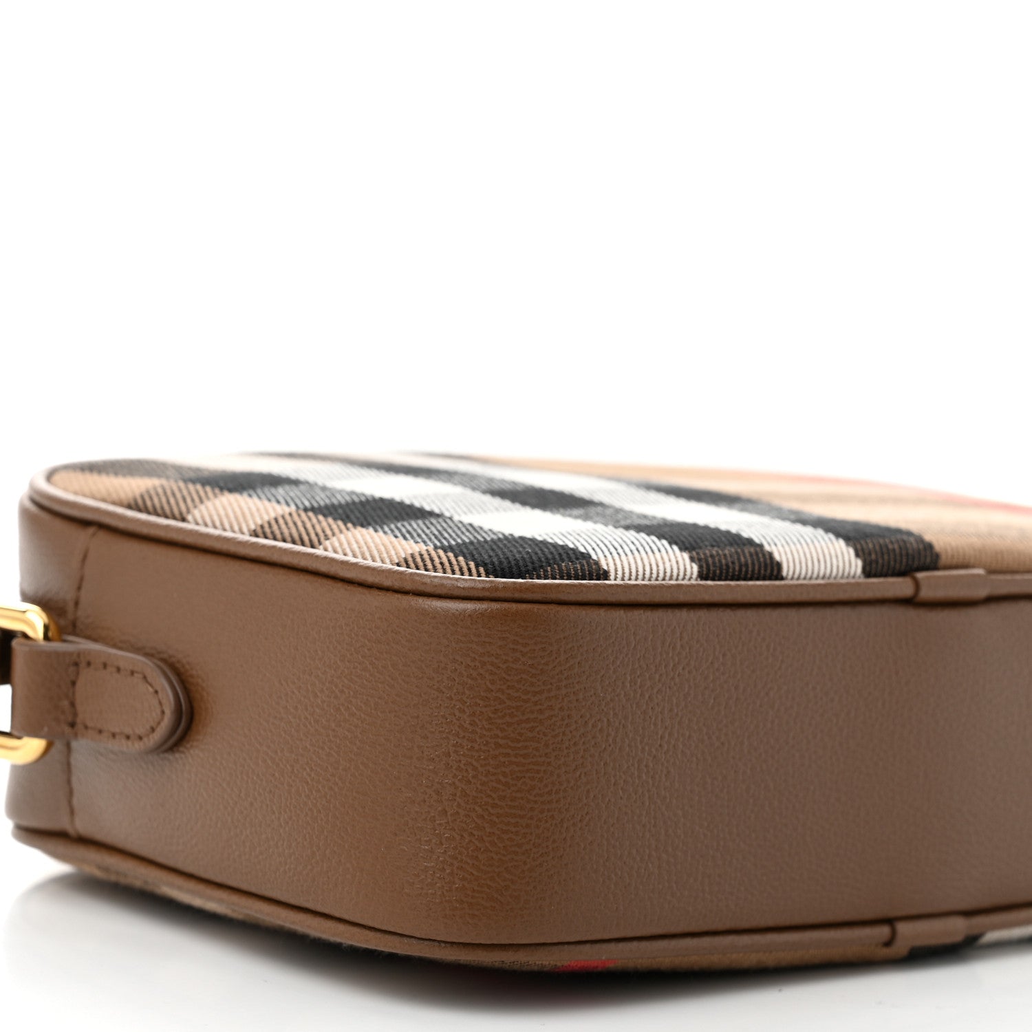 Burberry Calfskin House Check Small Camera Bag Earth 10 of 11