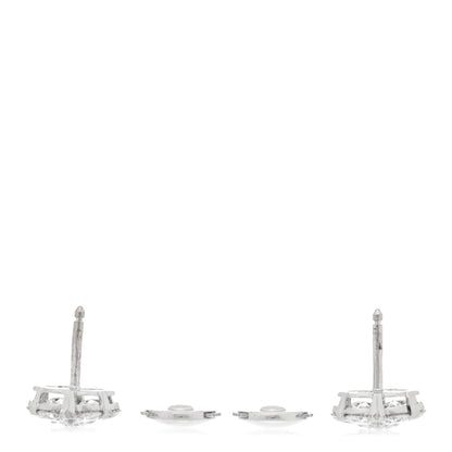 Van Cleef & Arpels 18K White Gold Diamond Large Fleurette Earrings 3 of 5