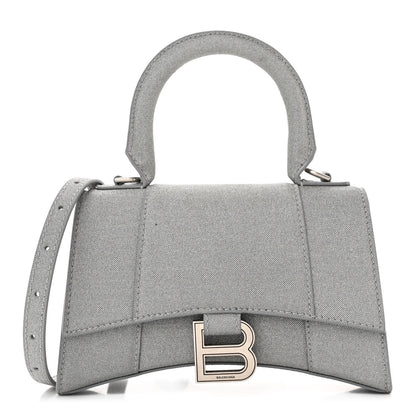 Balenciaga Glitter Fabric Hourglass Top Handle Bag XS Grey 1 of 14