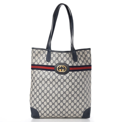 Gucci GG Plus Monogram Web Tote Navy Blue 1 of 17