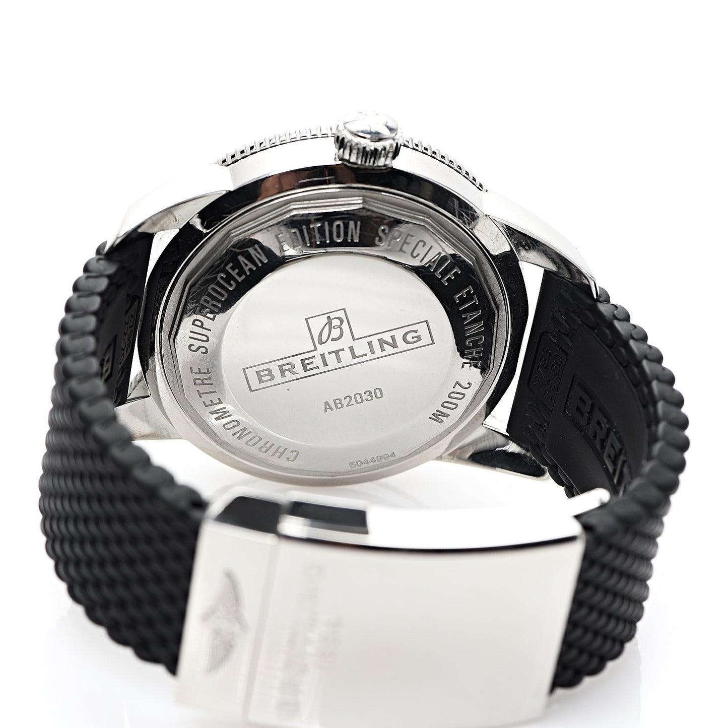 Stainless Steel Rubber 44mm Superocean Heritage II B20 Automatic Watch Volcano Black AB2030