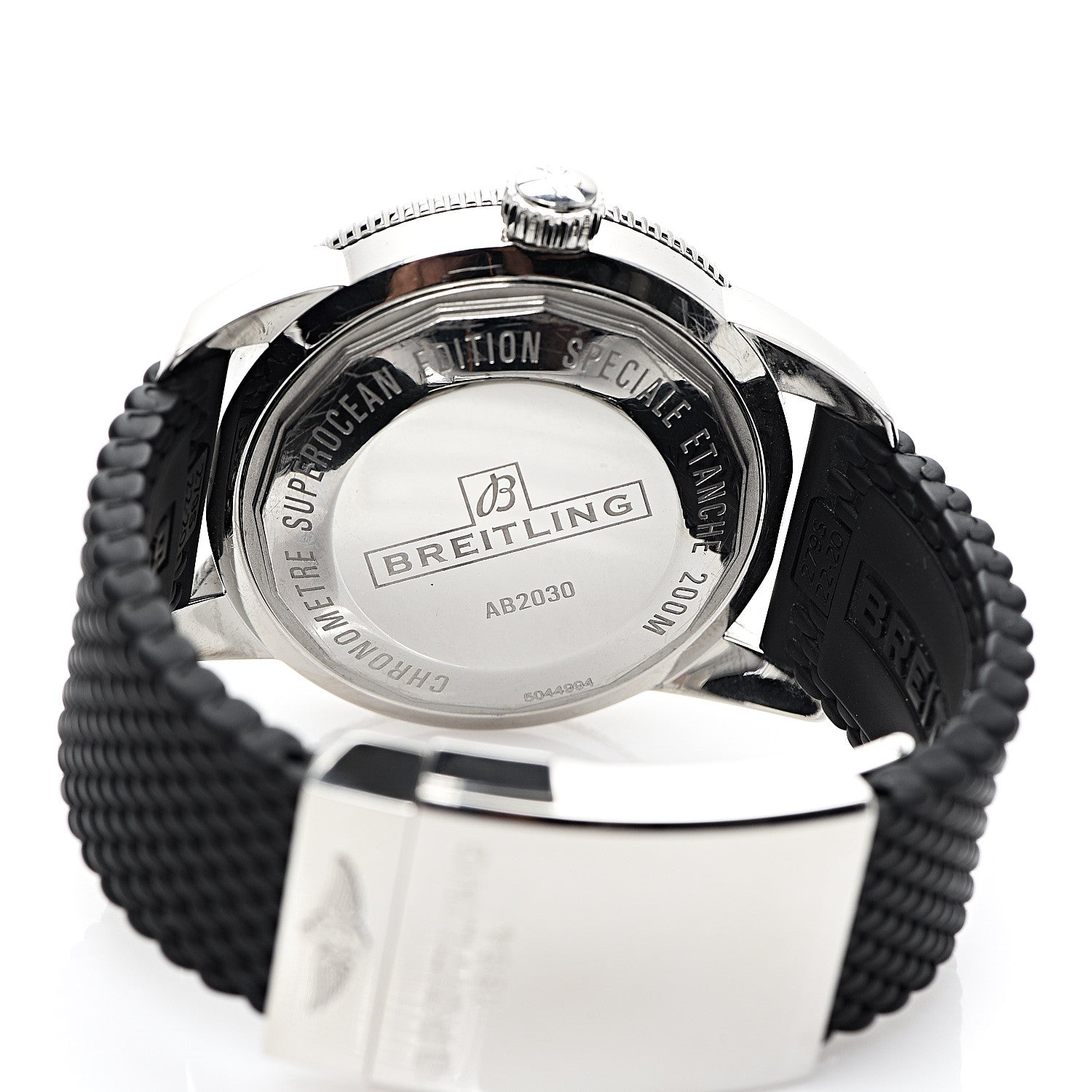 Breitling Stainless Steel Rubber 44mm Superocean Heritage II B20 Automatic Watch Volcano Black AB2030 4 of 8