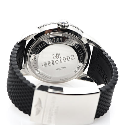 Breitling Stainless Steel Rubber 44mm Superocean Heritage II B20 Automatic Watch Volcano Black AB2030 4 of 8