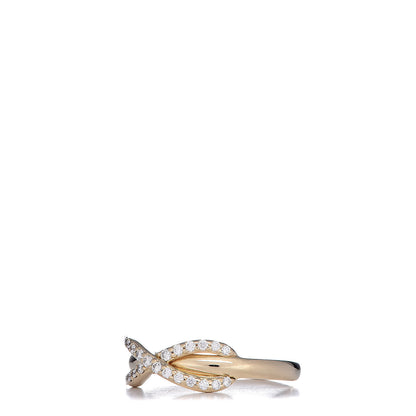 Tiffany 18K Yellow Gold Diamond Infinity Ring 47 4.25 3 of 5