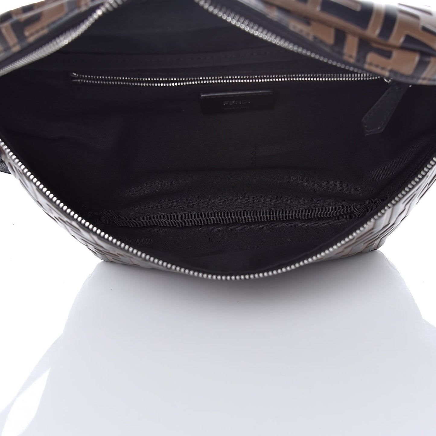 Vitello Century Bi-Color FF 1974 Embossed Belt Bag Maya Black