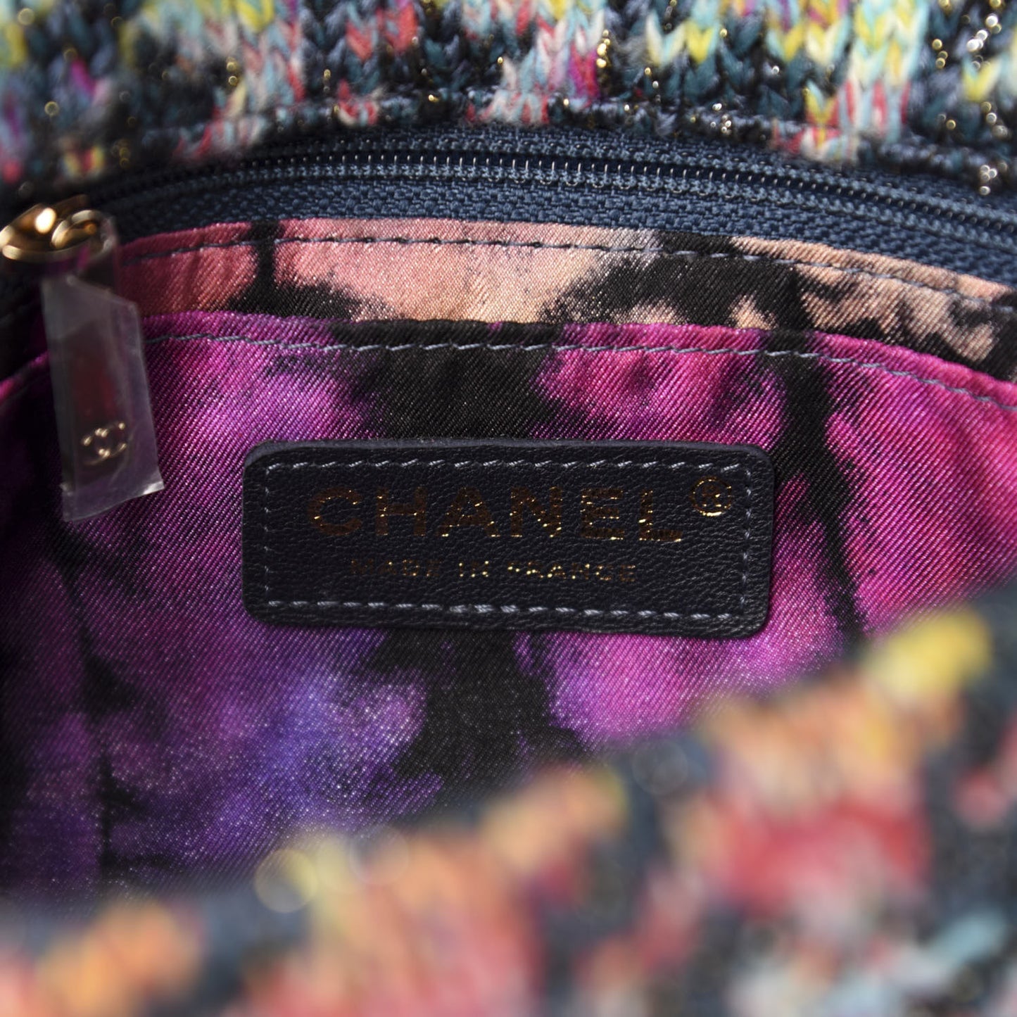 Knit Mini Rectangular Flap Multicolor