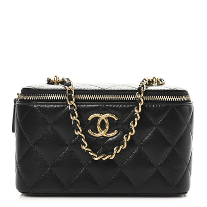 Chanel Lambskin Quilted Small CC Dynasty Vanity Case With Chain Black 1 of 12