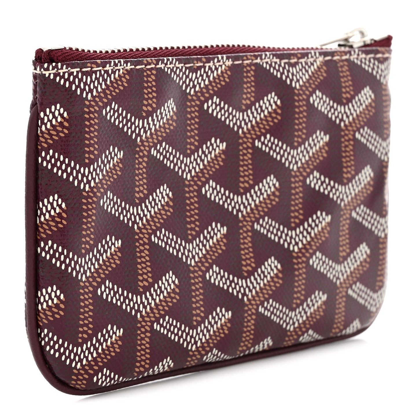 Goyardine Nano Senat Key Pouch Burgundy