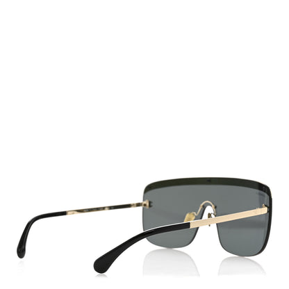 Chanel Metal Shield Sunglasses 71507 Gold 4 of 8