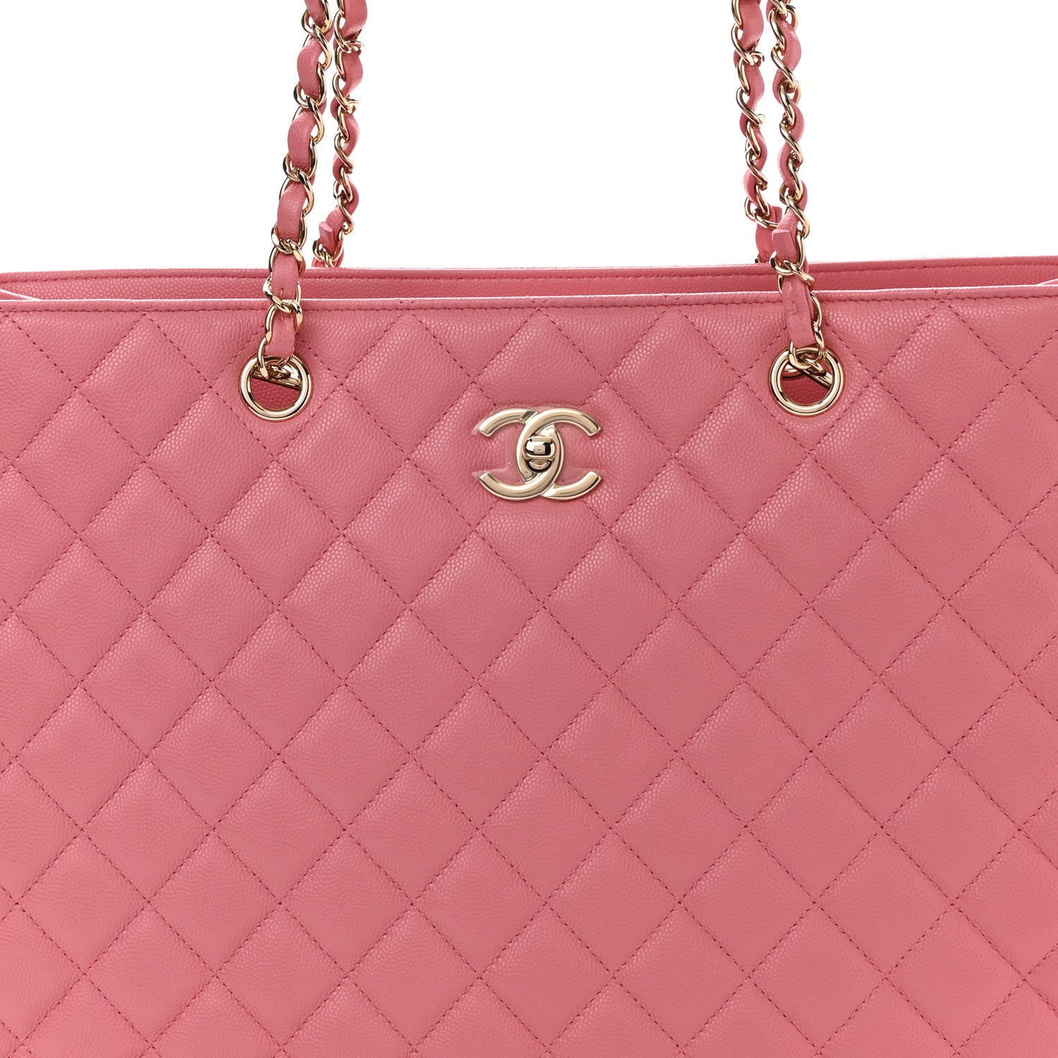 Chanel Caviar Quilted Large Shopping Tote Pink 8 of 10