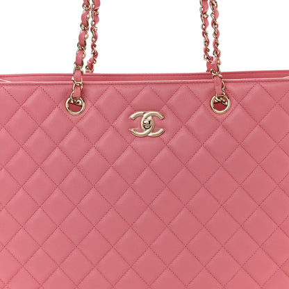 Chanel Caviar Quilted Large Shopping Tote Pink 8 of 10