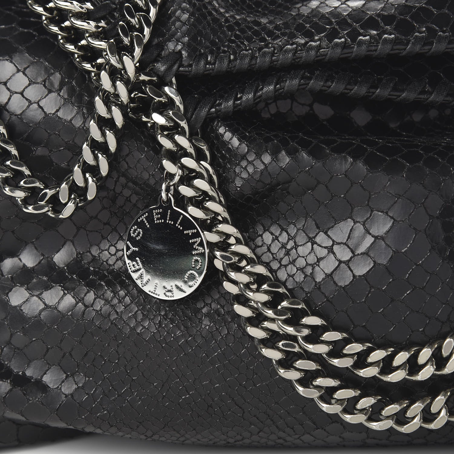 Stella McCartney Eco Python Falabella Fold Over Tote Black 9 of 9