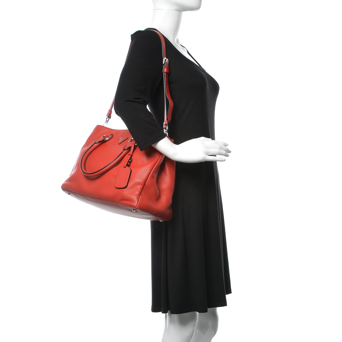 Vitello Daino Tote Rosso