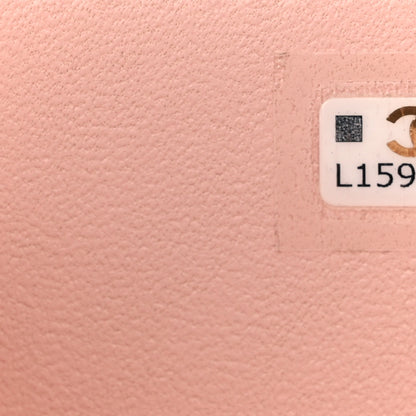 Chanel Glazed Calfskin Quilted Small Top Handle Vanity Case Light Pink 8 of 12