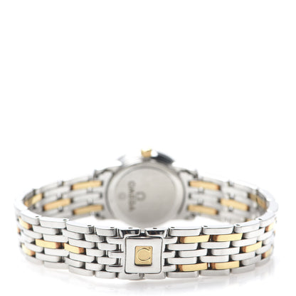 Omega Stainless Steel 18K Yellow Gold Diamond 22mm De Ville Quartz Watch Champagne 4370.16.00 4 of 8