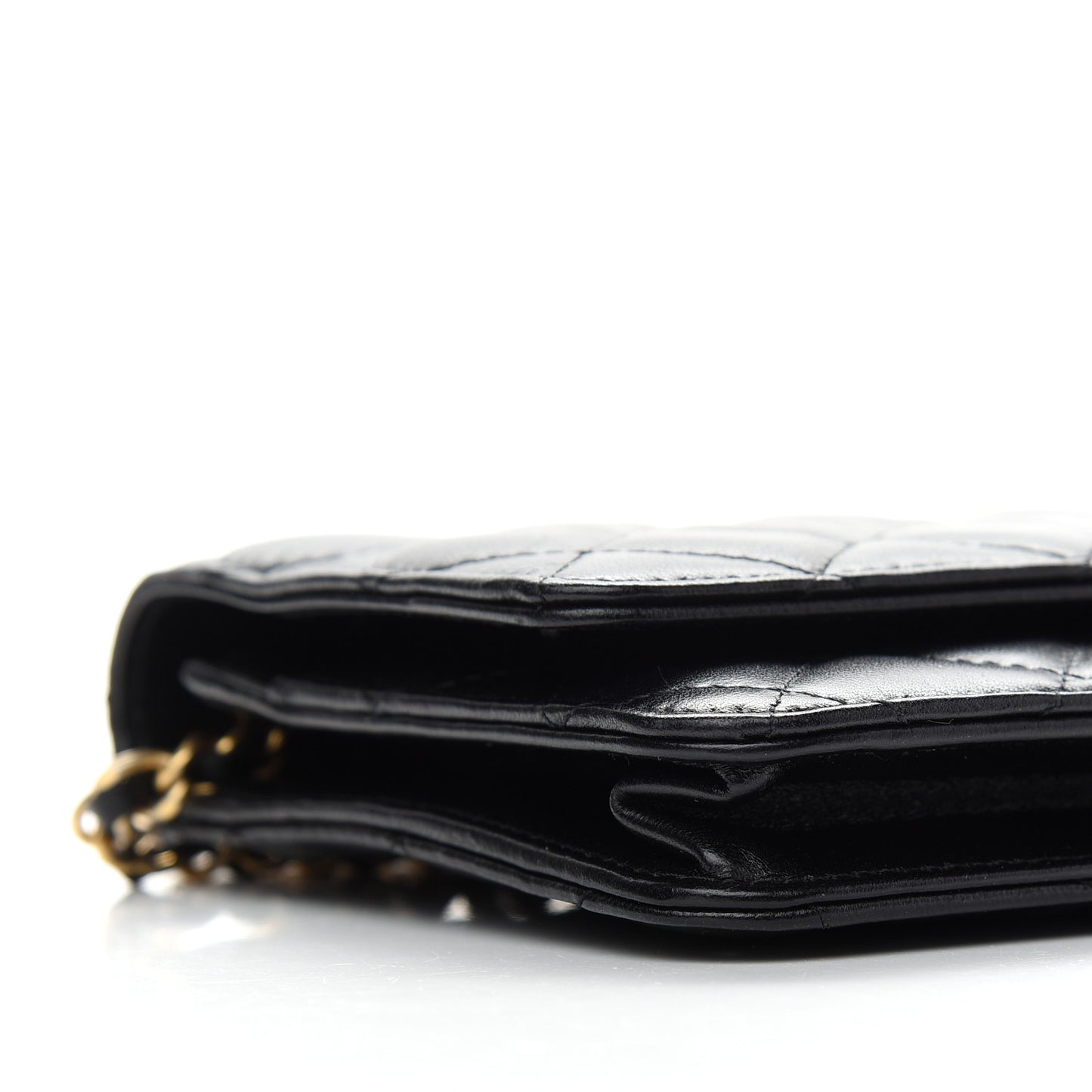 Lambskin Quilted Romance Wallet on Chain WOC Black