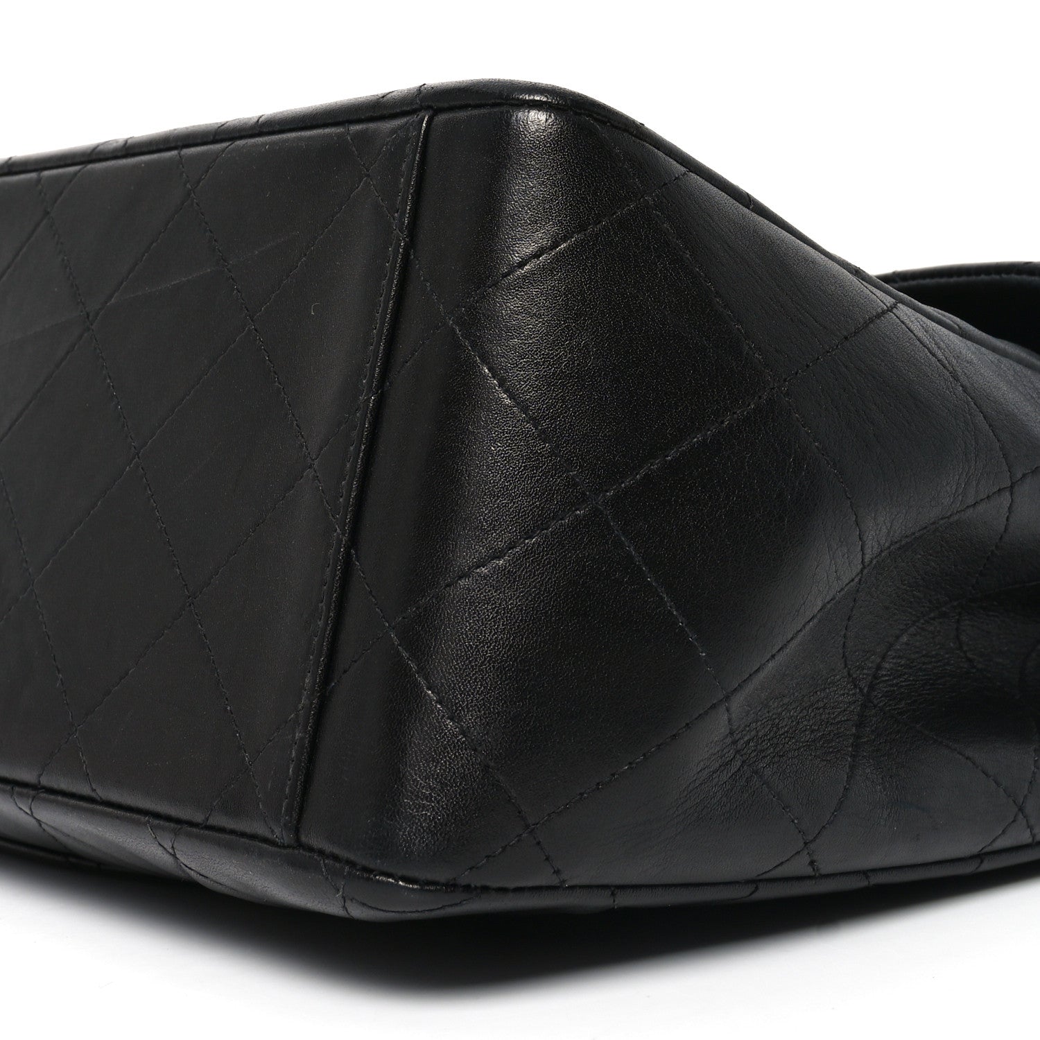 Chanel Lambskin Quilted XL Jumbo Single Flap Black 10 of 10