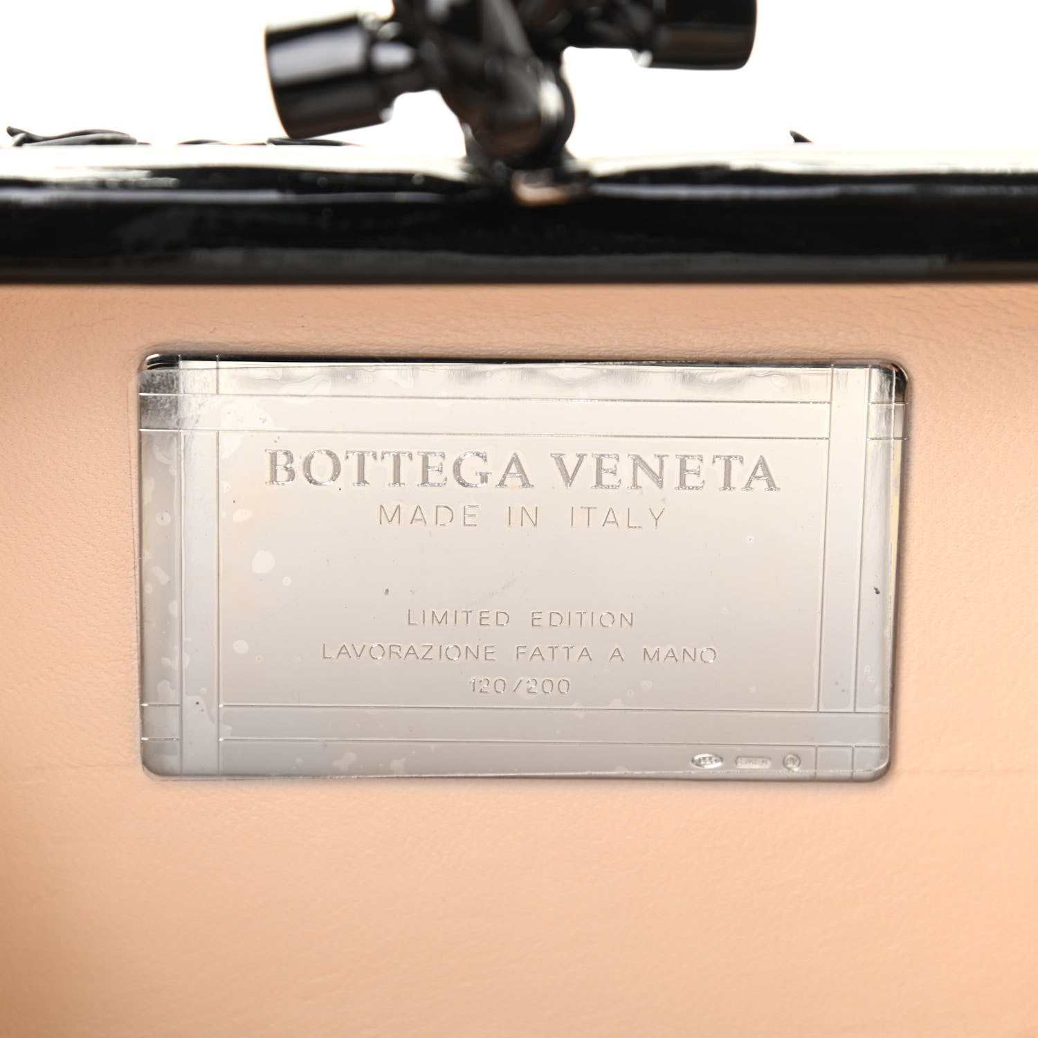Bottega Veneta Patent Origami Knot Clutch Black 6 of 7