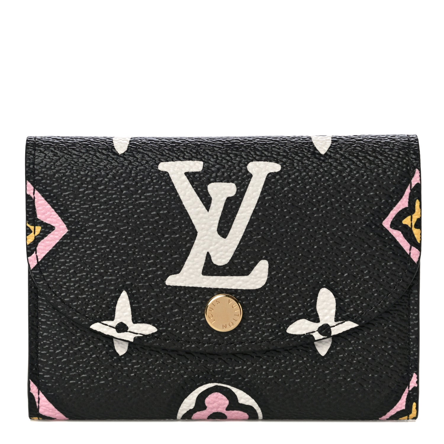 Louis Vuitton Monogram Giant Wild At Heart Rosalie Coin Purse Black 1 of 10