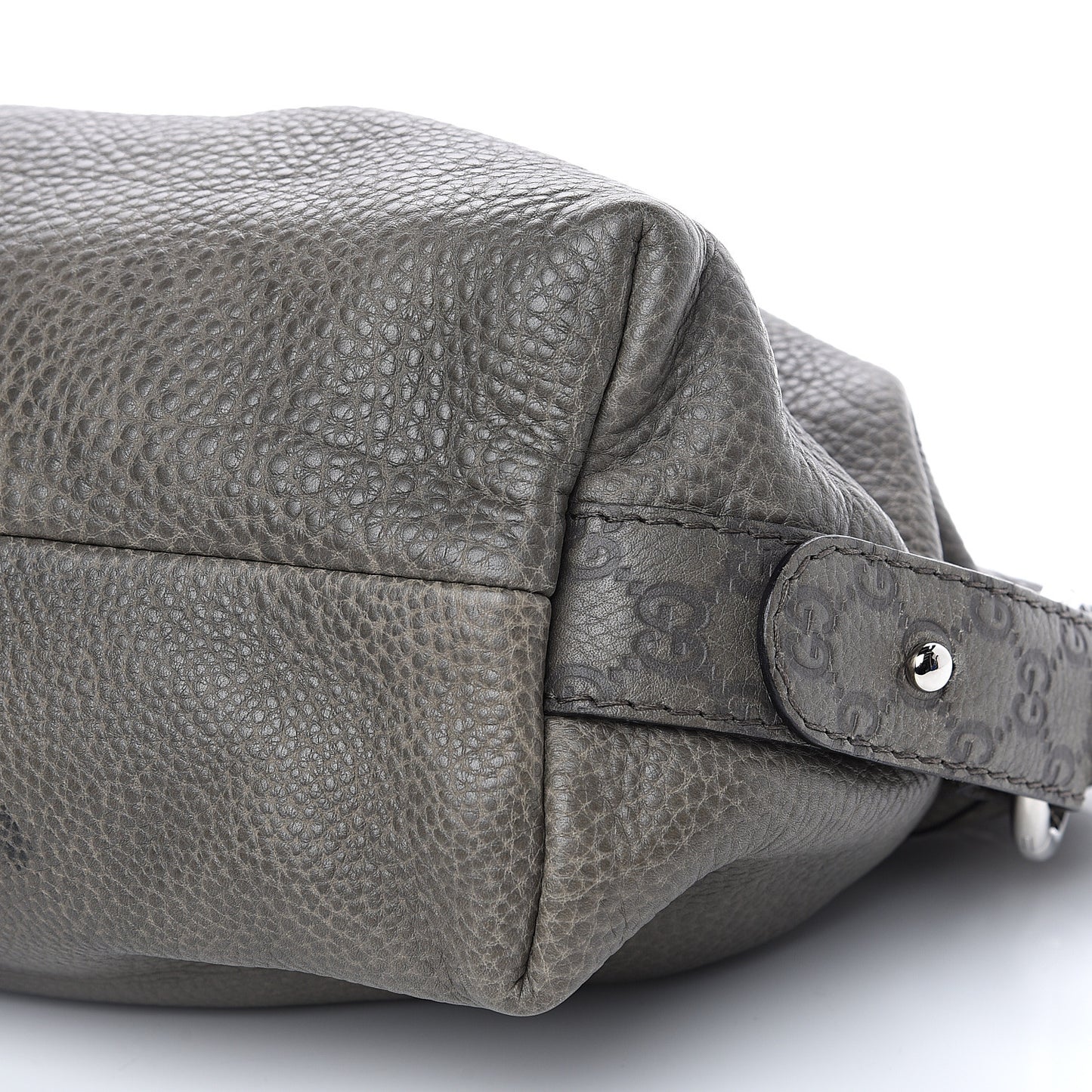 Calfskin Medium Bamboo Bar Shoulder Bag Grey