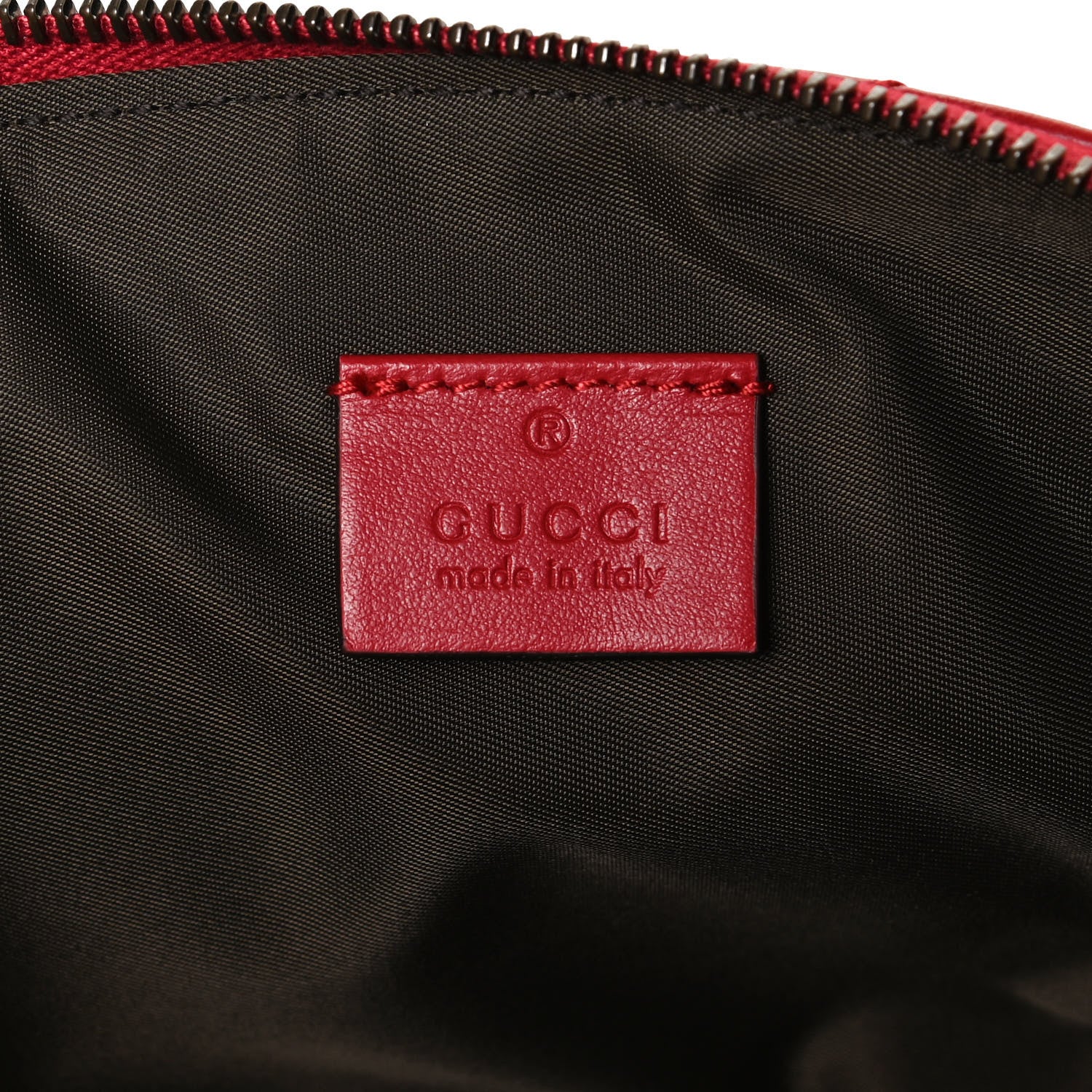 Gucci Calfskin Matelasse Large GG Marmont Pouch Cosmetic Case Hibiscus Red 5 of 10