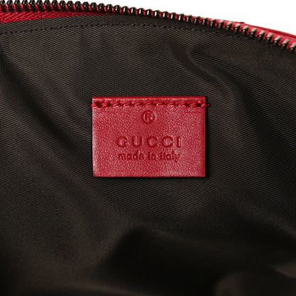 Gucci Calfskin Matelasse Large GG Marmont Pouch Cosmetic Case Hibiscus Red 5 of 10
