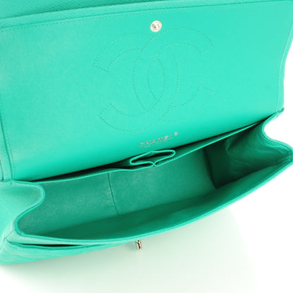 Chanel Iridescent Caviar Quilted Jumbo Double Flap Green 8 of 8