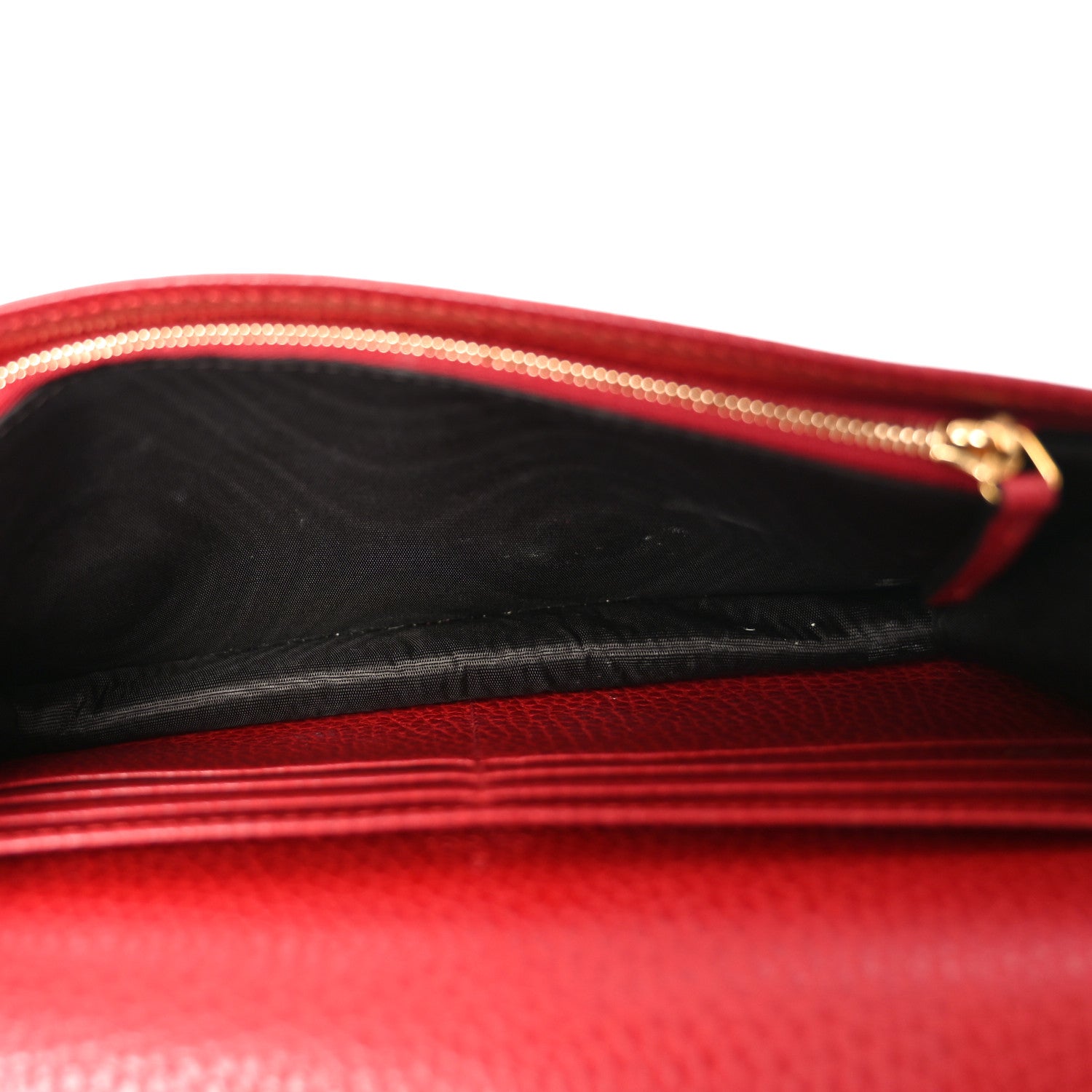 Gucci Dollar Calfskin Mini GG Marmont Chain Wallet Hibiscus Red 5 of 10
