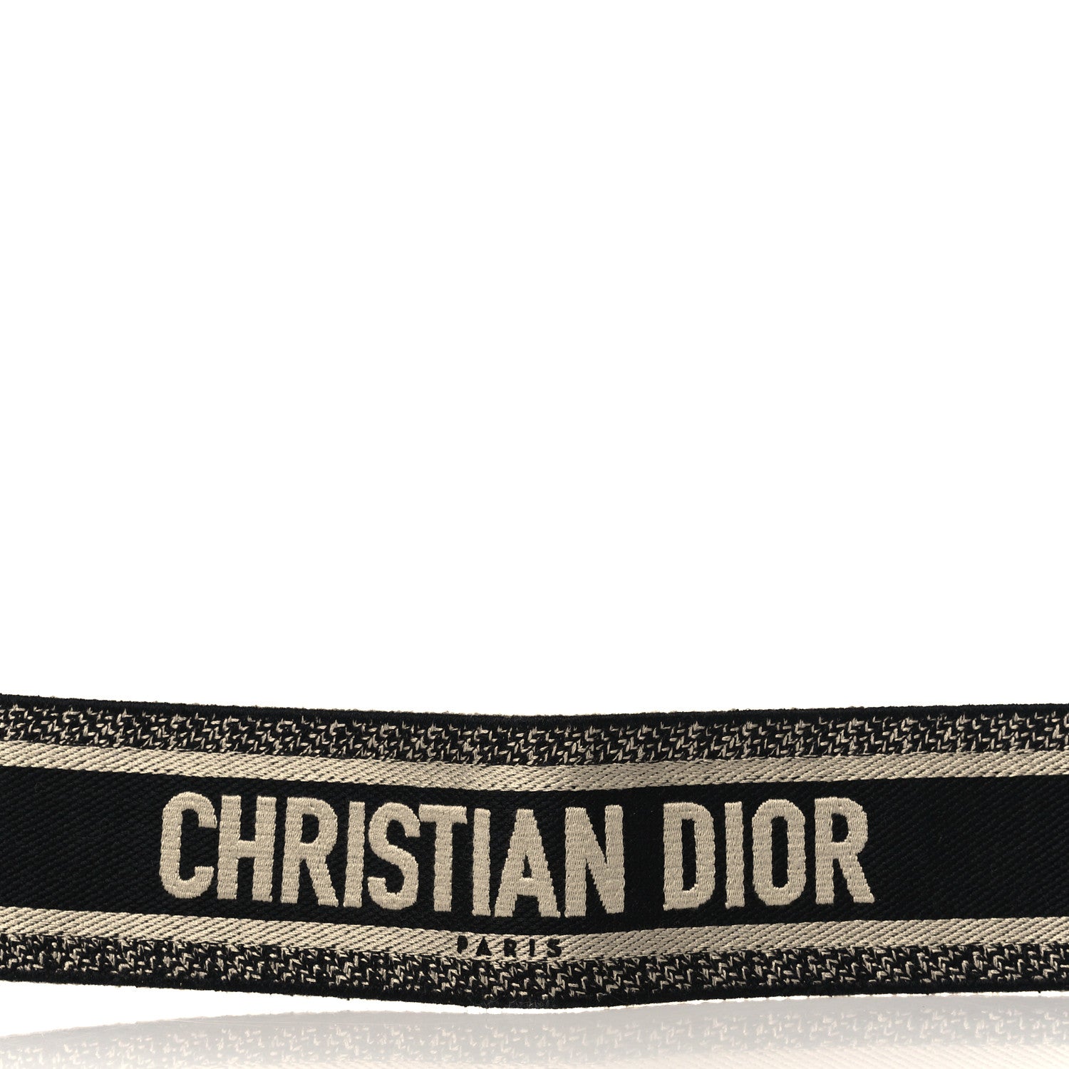 Christian Dior Canvas Embroidered Shoulder Strap Black 4 of 5