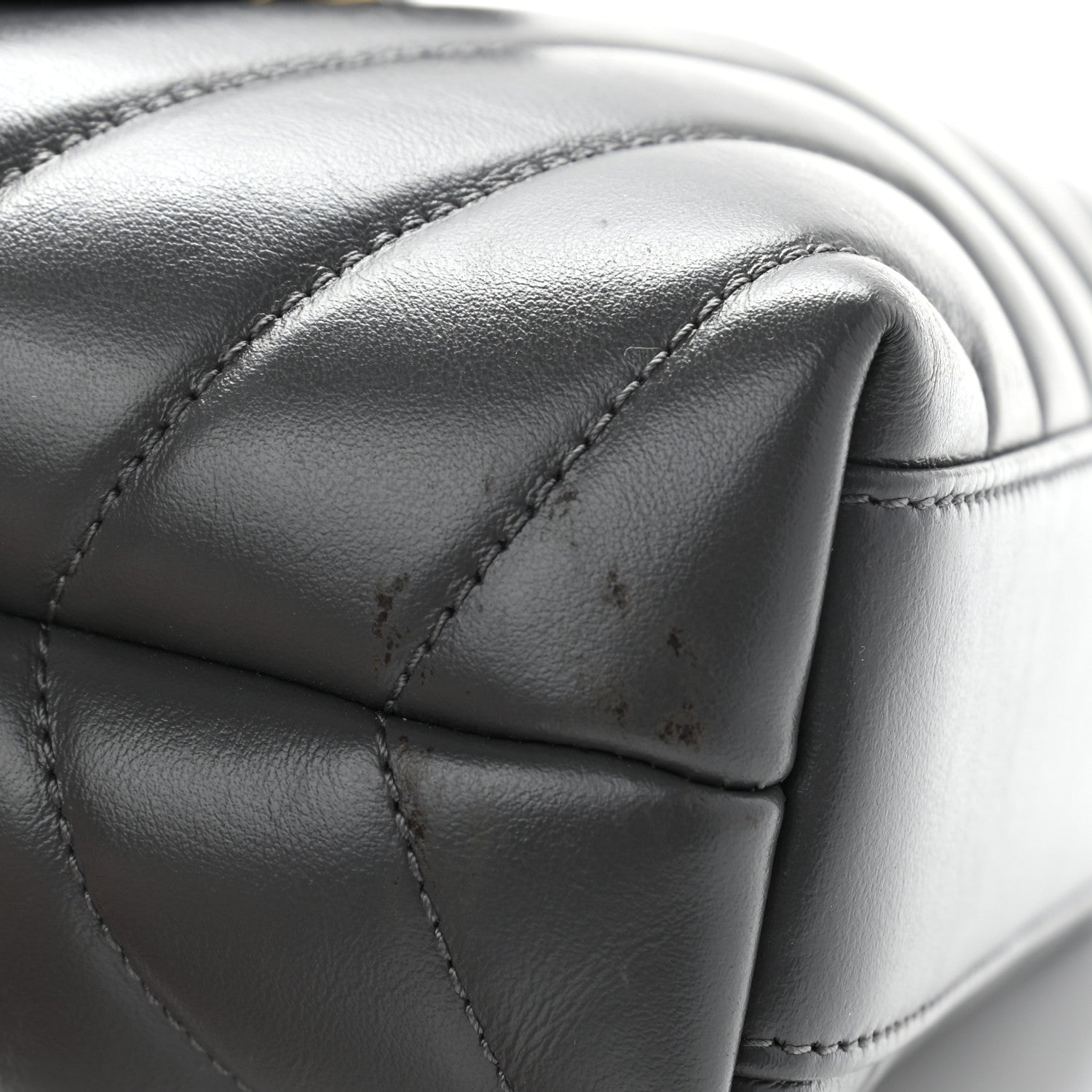 Saint Laurent Calfskin Y Quilted Monogram Toy Loulou Crossbody Bag Storm 11 of 11
