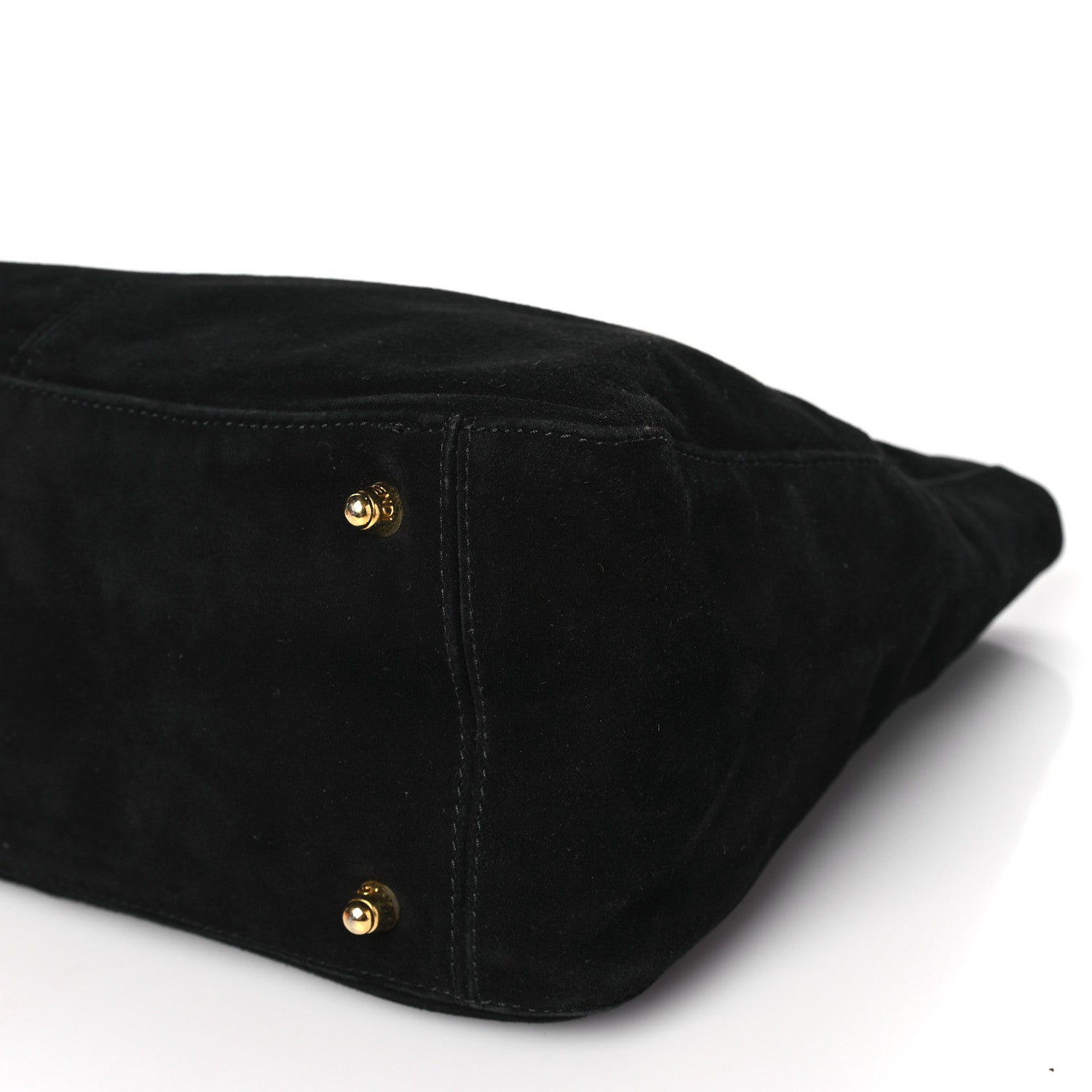 Fendi Suede Calfskin Holdall Tote Black 9 of 10
