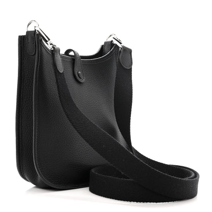 Hermes Taurillon Clemence Evelyne TPM Black 3 of 11