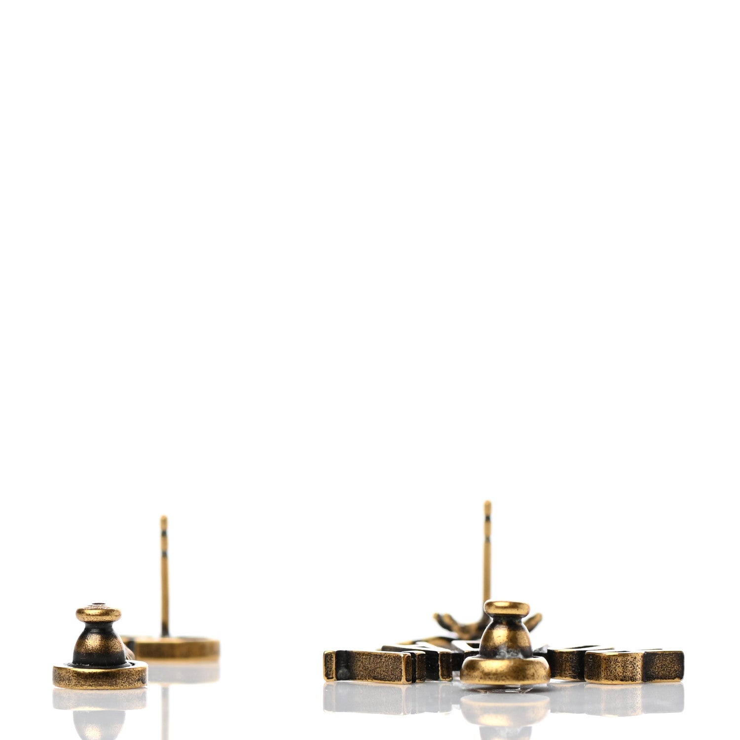 Christian Dior Metal J'Adior Earrings Aged Gold 3 of 4