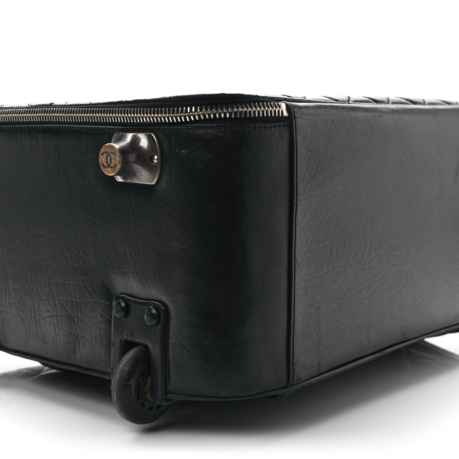 Chanel Aged Calfskin Quilted Case Trolley Black 8 of 16