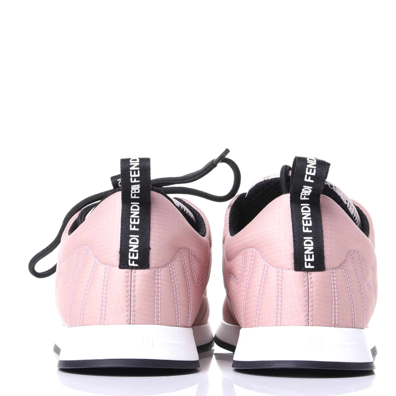 Fendi Nylon FFreedom Sneakers 38 White Rosa 6 of 11