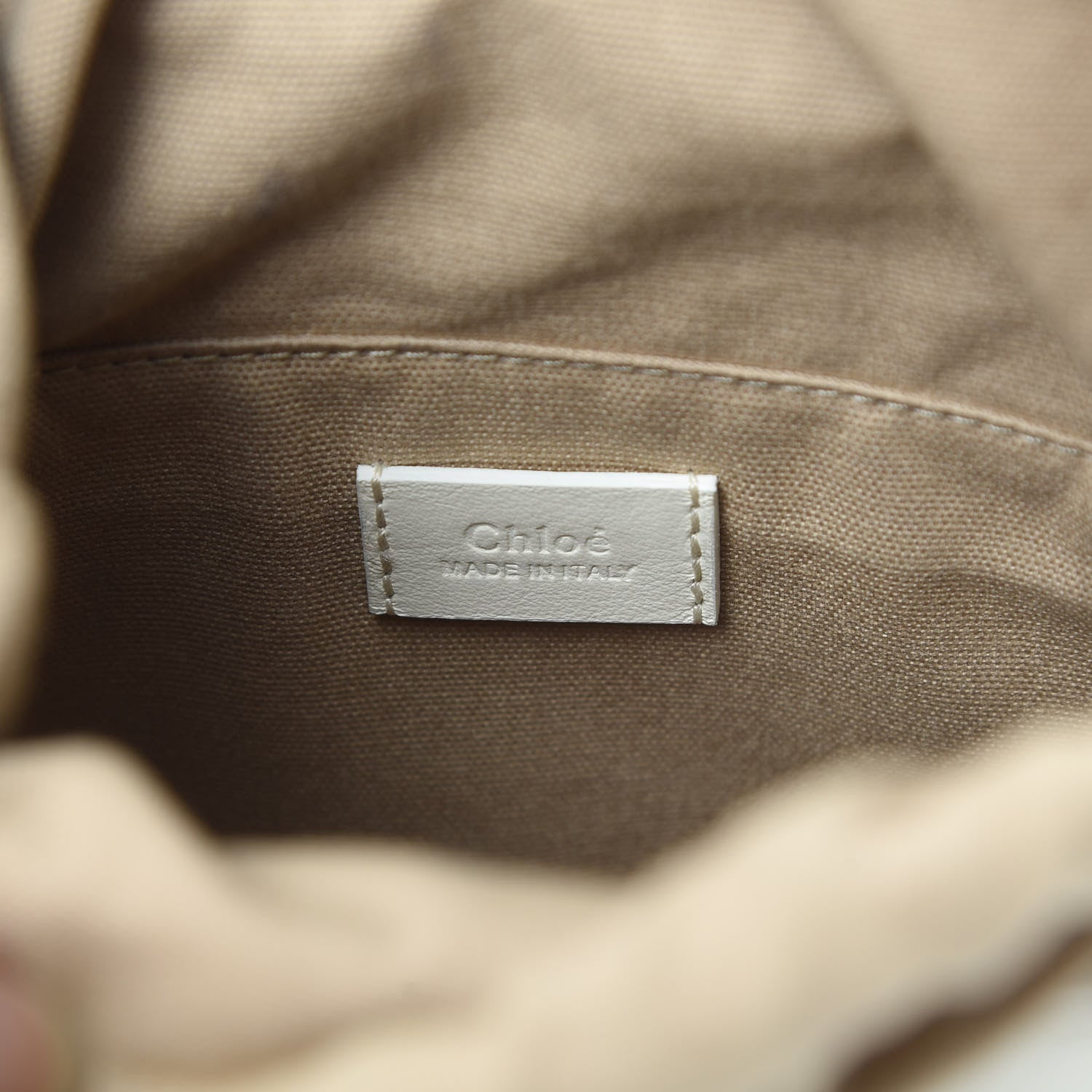 Chloe Calfskin Logo Mini Roy Bucket Bag Natural White 6 of 14