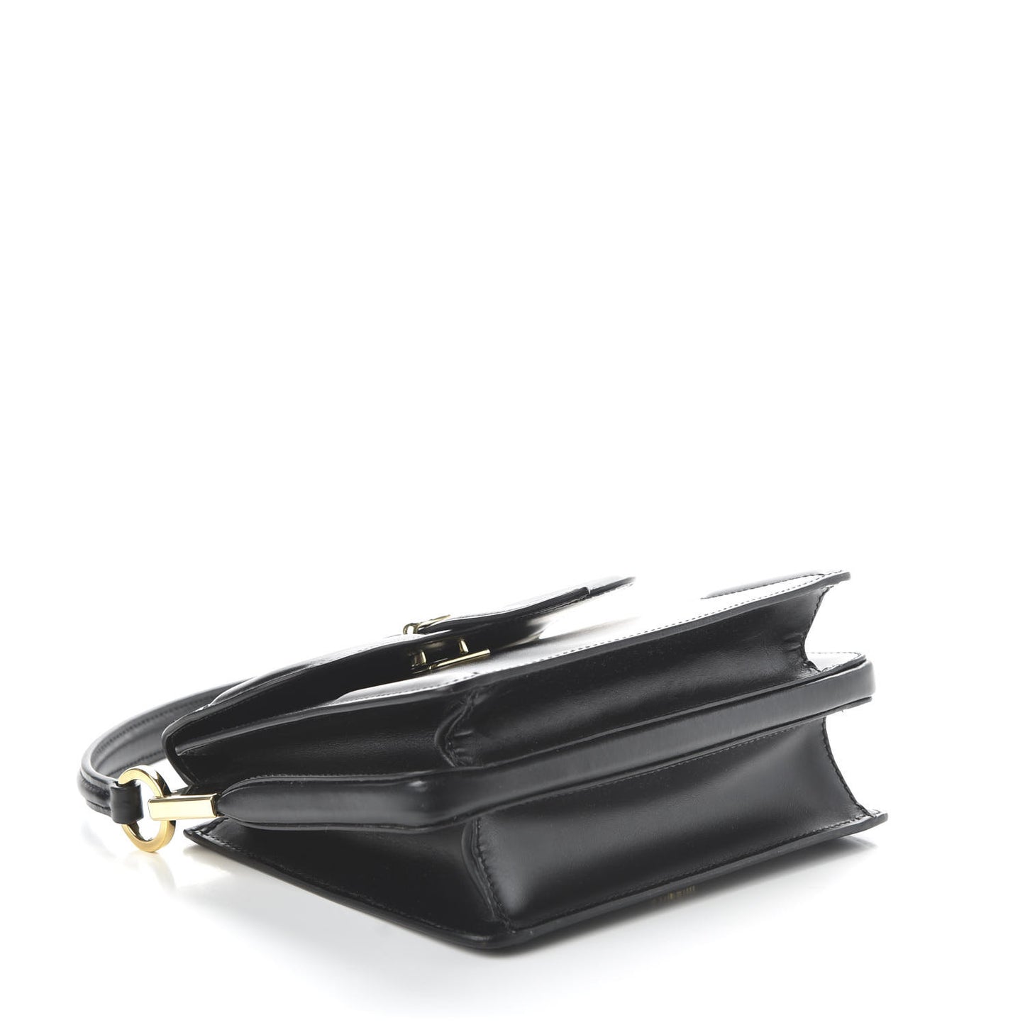 City Calfskin Small Belle Shoulder Bag Black