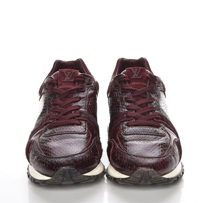Louis Vuitton Calf Hair Suede Python Run Away Sneakers 36 Bordeaux 2 of 8